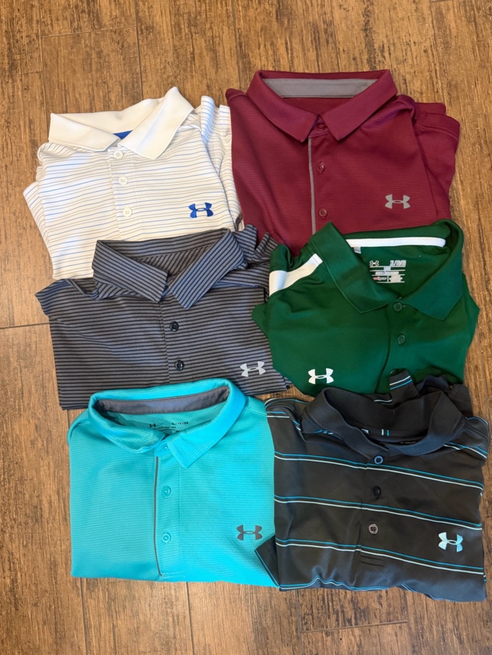 Men’s Under Armour Polo Shirts 6 of them  size XL